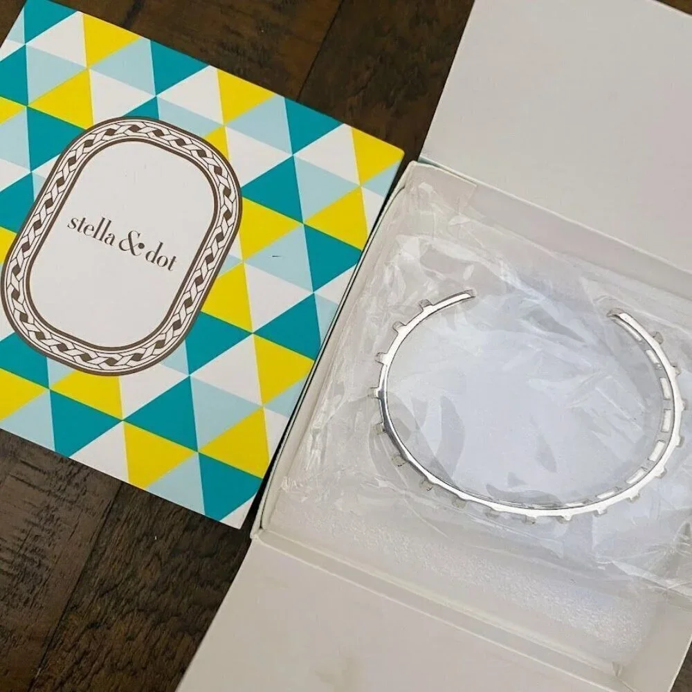 💜 Stella & Dot Cage Cuff Silver Brand New!